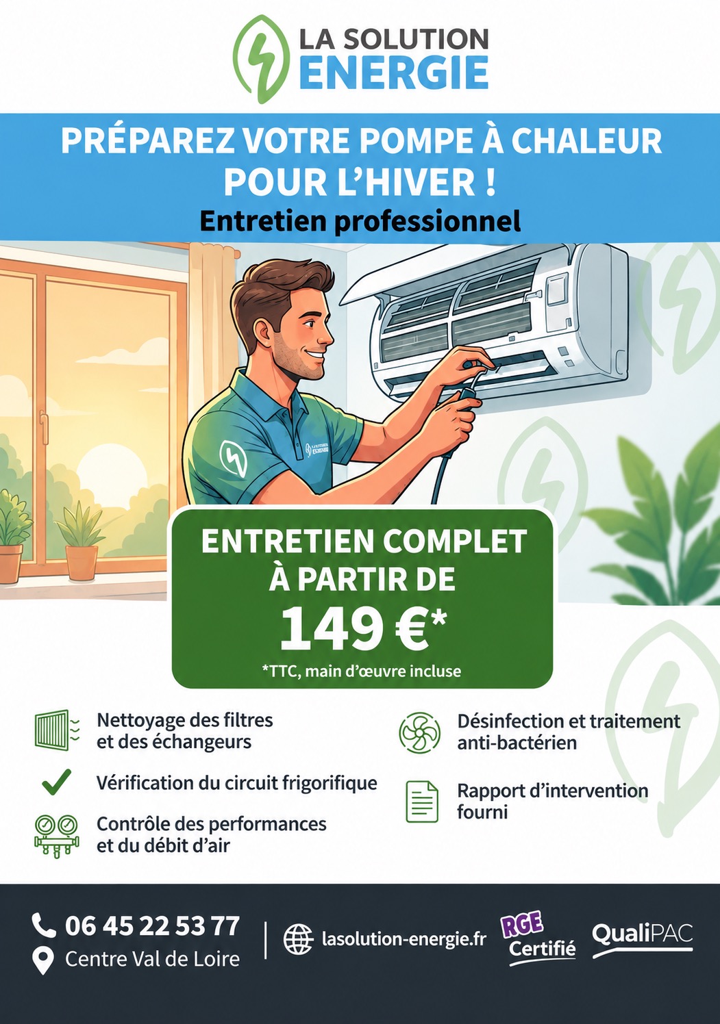 Préparez votre pompe à chaleur pour l’hiver !